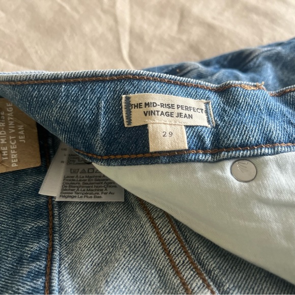 Madewell: the Mid-Rise Perfect Vintage Jean size 29 NWT. - Picture 7 of 15